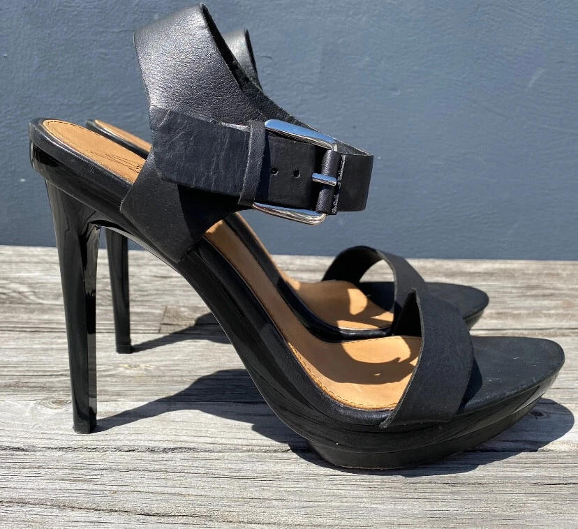 Platform black deals strappy heels