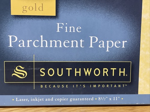 Southworth Gold Parchment Paper 24 lb 8 1/2 x 11 Laser and Ink Jet Printer 80 Sh - Picture 3 of 10