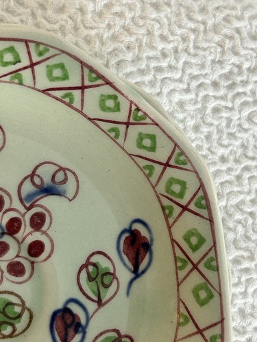 Antique Calyx Ware c1900 By Adams Pottery Co 5 Saucers England Handpainted - Picture 3 of 12