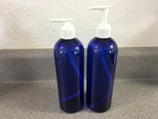NEW 16 oz Blue PLASTIC Bottle with white Pump Lotion, Gel BPA FREE 8.00-13.50