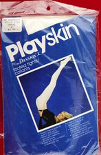 Danskin Playskin Tights Footed White Color Size B Vintage Canada