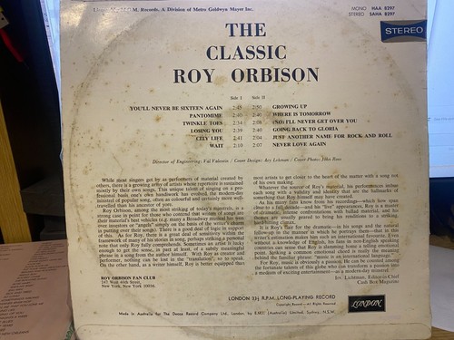 Roy Orbison LP The Classic Roy Orbison - Bild 2 von 2