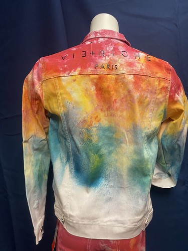 Vie + Riche 1 DRIP DYE DENIM Jacket Sizes Tag Price $138 NWT - Picture 4 of 16
