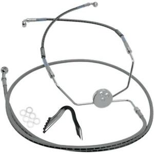Pro Braking PBF9298-SIL-RED Front Braided Brake Line Silver Hose & Stainless Red Banjos Pro Braking PBF9298-SIL-RED Front Braided Brake Line Silver Hose & Stainless Red Banjos
