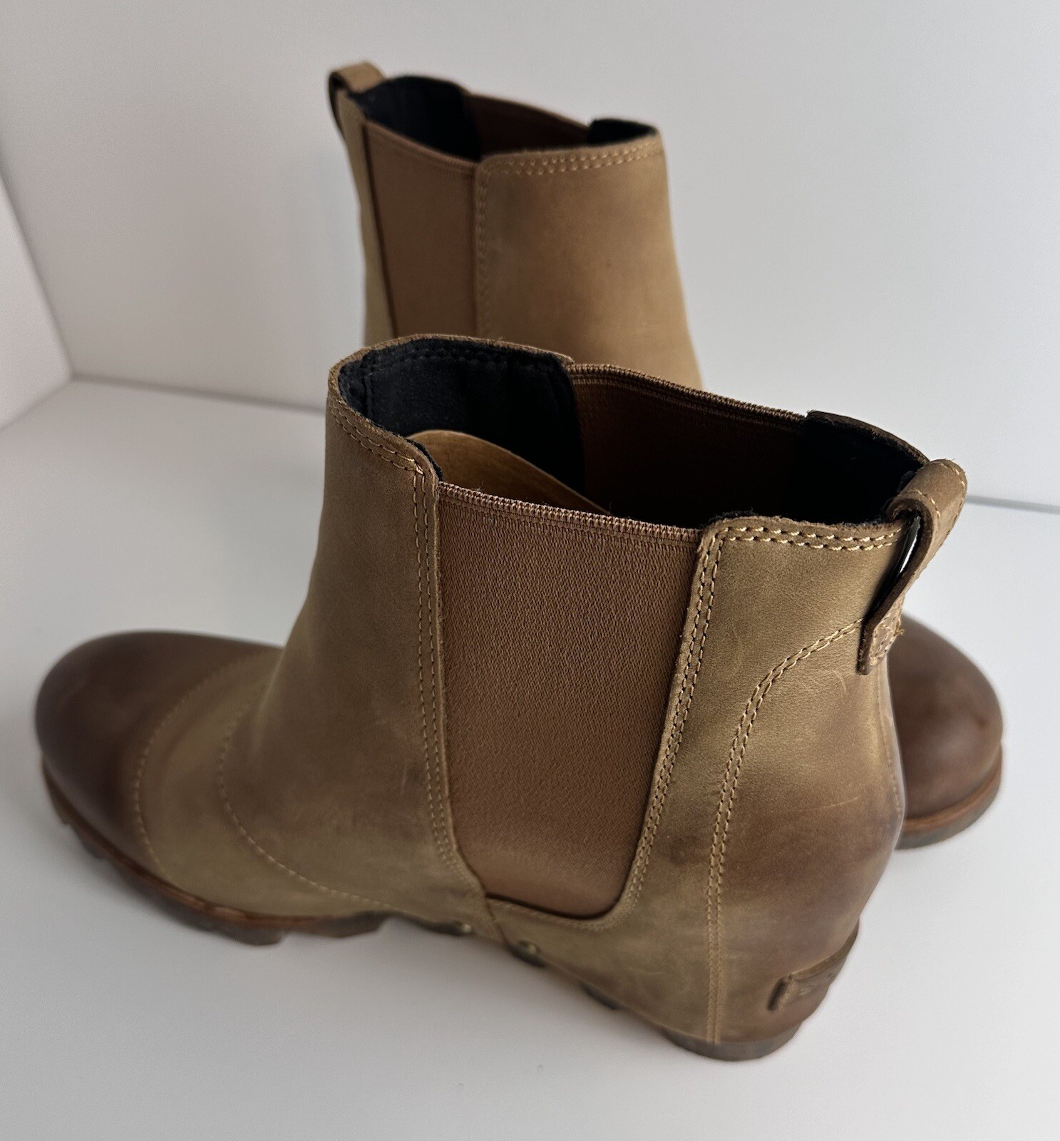 SOREL Lea Wedge, Elk Curry, Waterproof Boots, Size 11 M, 43-04