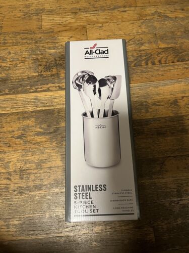 All-Clad Professional Stainless Steel Kitchen Gadgets and Caddy 5 Piece Set