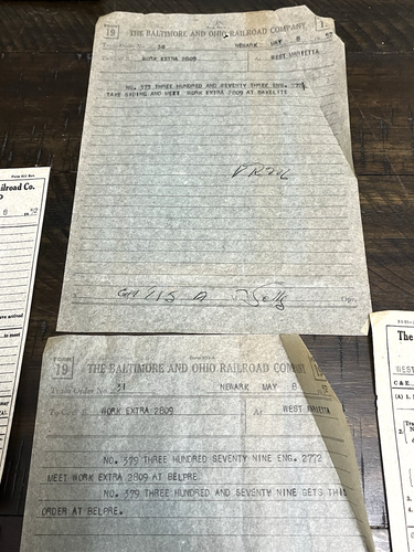 Baltimore Ohio Railroad Railway LOT Forms Train Movements 1950s Station Records - Picture 5 of 12