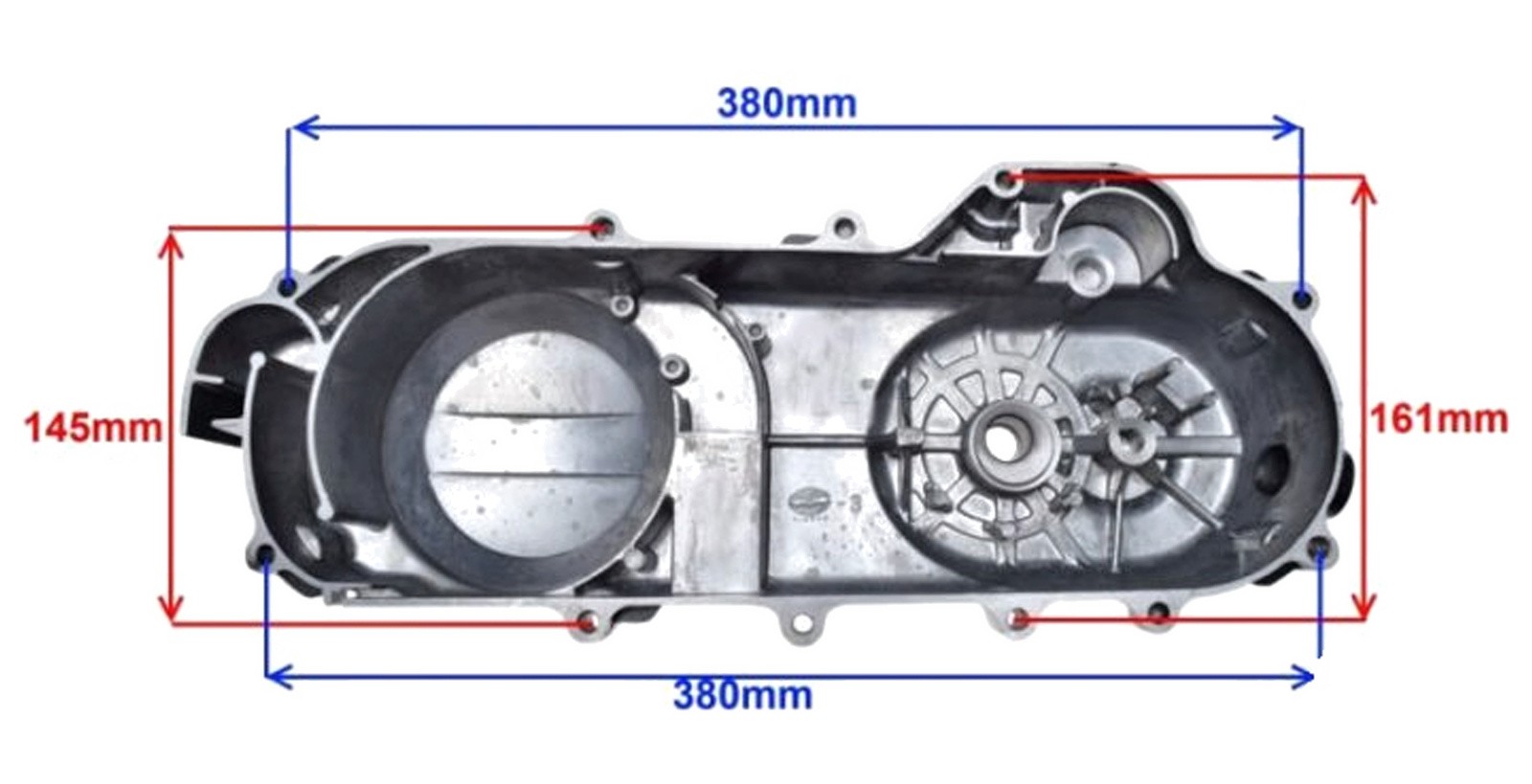 Couvercle de courroie 4T 430mm de transmission pour scooter 4 temps noir