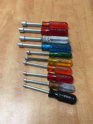 Xcelite Nut Drivers 10pc Set 3/16 To 9/16