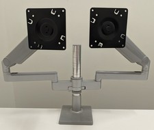Humanscale Used Monitor Arm w Dual Mounts, Silver