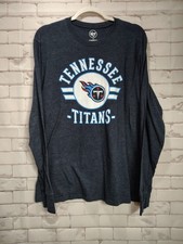Tennessee Titans 47 Brand Men's Large Long Sleeve Navy Shirt NFL Logo Soft