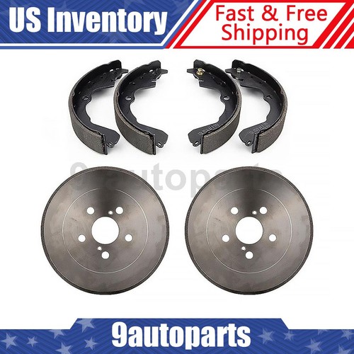 Rear Brake Drums Brake Shoes For 2003 2004 2005 2006 2007 2008 Toyota ...