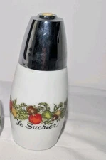 Vintage Le Sucrier Gemco SPICE OF LIFE Corning Ware  Sugar Shaker Dispenser
