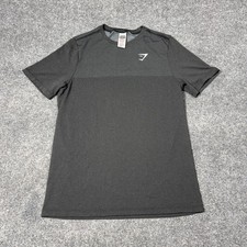 Gymshark Shirt Mens Medium Gray Short Sleeve ...