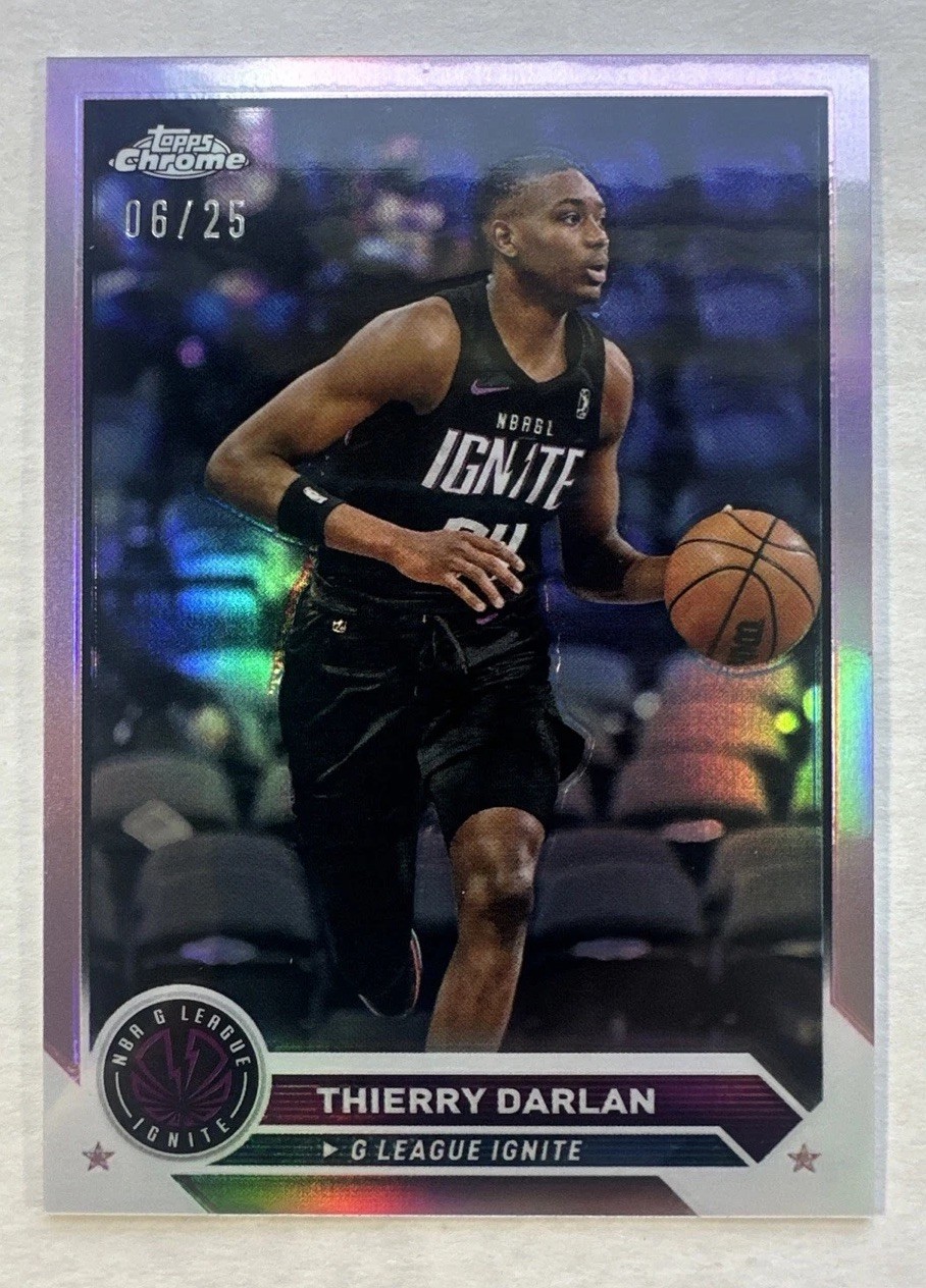 2023-24 Topps G-League Chrome Thierry Darlan #28 Pink Refractor 6/25 SP