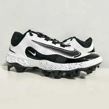 Nike Alpha Huarache Elite 4 Low MCS “Black White” Men’s Size 9.5 Baseball Cleats