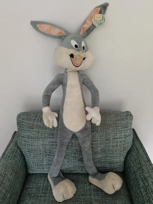 NOS Warner Bros Vintage Bugs Bunny 4ft Plush Soft Toy - Still Tagged - Rare NEW - Image 1 of 4