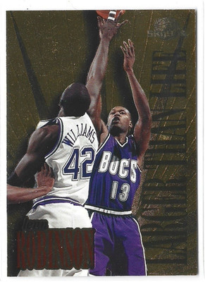 1995-96 SkyBox GLENN ROBINSON ''Larger Than Life'' Milwaukee Bucks #L5 Gold Foil