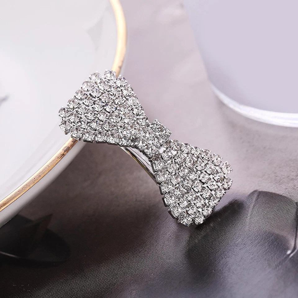  4 шт. аксессуары для волос со стразами крошечные заколки заколка-бант для девочек - Изображение 3 из 4