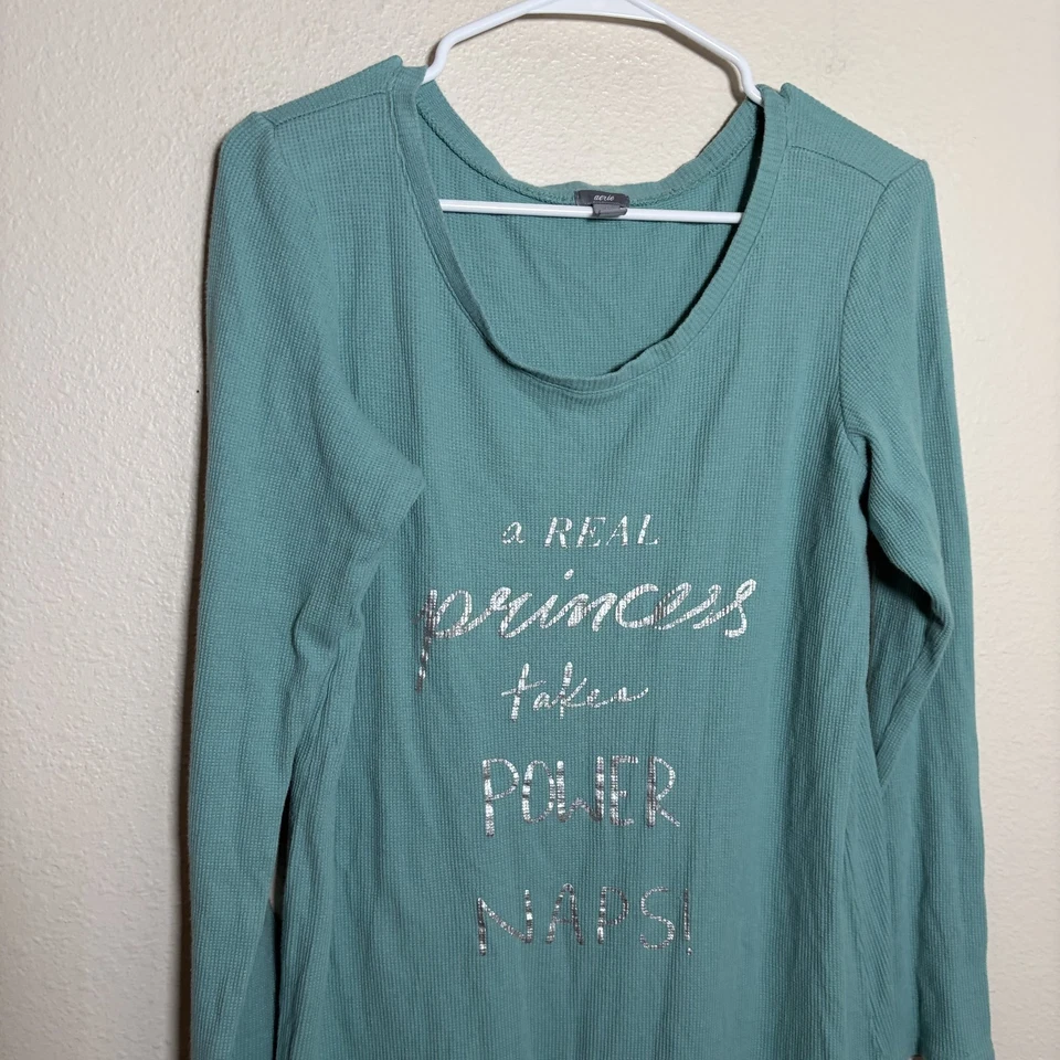 Vestido de dormir Aerie para mujer grande A Real Princess toma Power Naps salón Foto 3 de 4