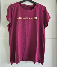 ONLY Damen T-Shirt Burgunderrot Basic Kurzarm...