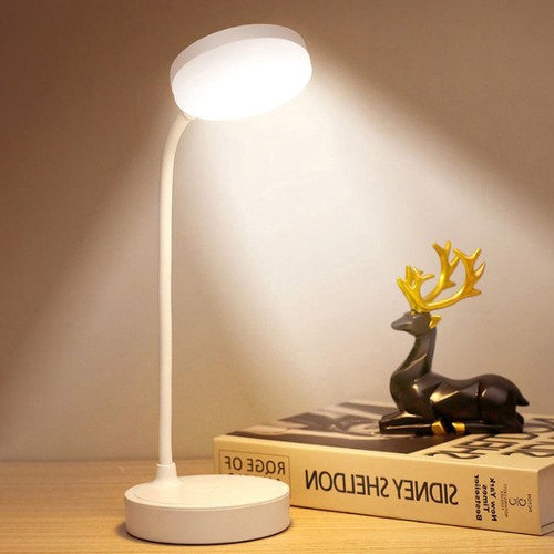 LED Portable Dimmable Table Lamp USB Plug Battery Powered Desk Night LED Lamp - Photo 7/8