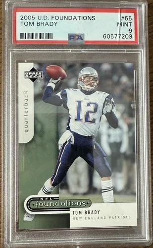 2005 Upper Deck NFL Foundations Tom Brady #55 PSA 9 New England Patriots Mint