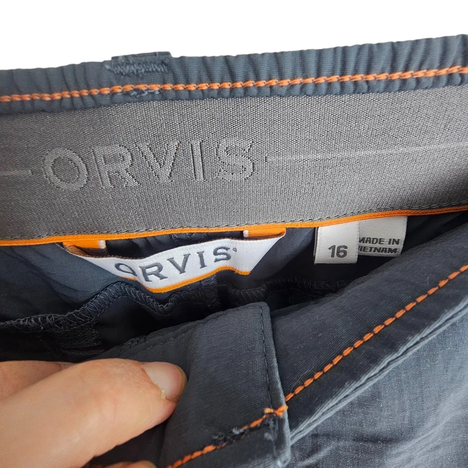 Orvis Shorts Nylon Shorts Performance Shorts Outdoor Shorts 16 Gray Women NEW  - Image 4 of 4
