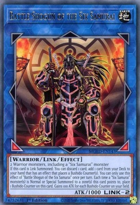 YUGIOH: 3x Battle Shogun of the Six Samurai Rare MGED NM