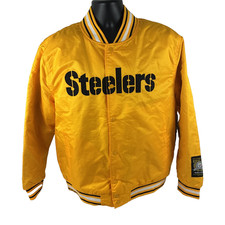 New Mens Ultra Game NFL Pittsburgh Steelers Bomber Varsity Jacket XL NWT 130