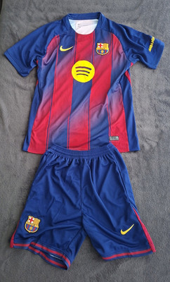 Nike FC Barcelona Trikot + Shorts Set Dri-FIT Gr. M Blau/Rot/Gelb Kurzarm