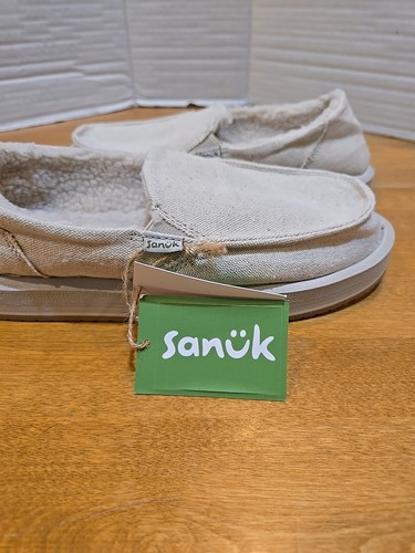 Sanuk Donna Slipper Hanf Chill Sherpa gefüttert Damengröße 7 neu mit Etikett Gorpcore Hippie - Bild 12 von 12