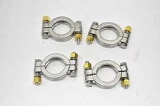 SOB 2-Bolt Tri-Clamp 304 SS 1" & 1.5" Sanitary High Pressure Lot of 4 25CF3454