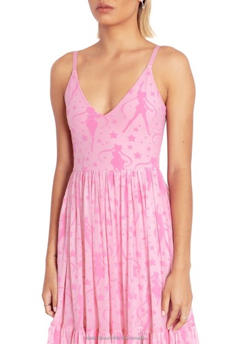 BlackMilk Sailor Moon Stars Sheer Midaxi Dress Size XXS Pink New - Picture 4 of 9