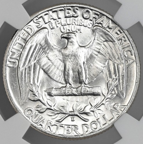 1952-D  25C WASHINGTON SILVER QUARTER "DENVER MINT" NGC MS65 #8343474-066 - Picture 3 of 4