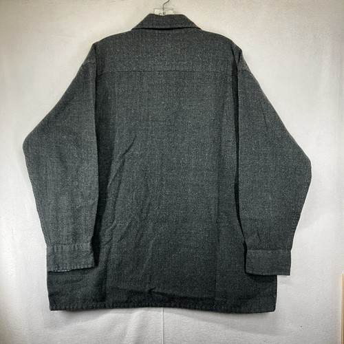 Giacca camicia semifoderata grigia XL vintage anni 90 flanella 2 tasche shaket lana - Foto 2 di 16