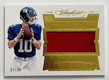 2016 Flawless Patches Eli Manning Jumbo Jersey Patch 3/20 New York Giants