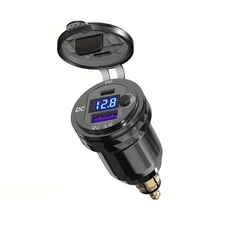 WNNBTOVN BMW Motorcycle Power Adapter Hella Din Plug USB Charger On-Off Switch