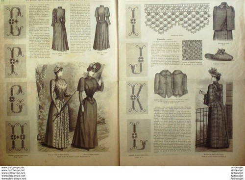 La Mode illustree 1890 # 18 & son Patron with Pattern - Picture 3 of 4