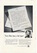 Magazine Ad - 1956 - AT&T / Bell System - Never More Than a Call Apart