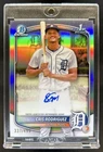 2025 Bowman Chrome Cris Rodriguez Auto Refractor 1st Prospect #/499 Tigers