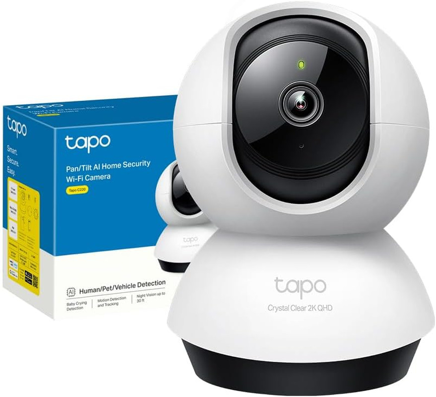 Baby Monitor e Sorveglianza C220 2K 4MP QHD - 360° Visione Totale