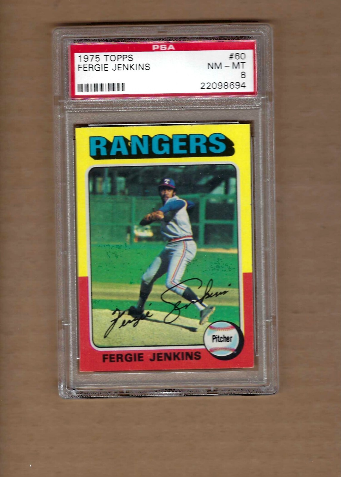 1975   TOPPS   FERGIE  JENKINS  #  60    PSA  8