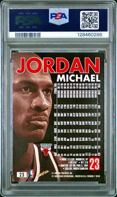 Michael Jordan 1998-99 Skybox Premium #23 PSA 7 Bulls HOF GOAT - Image 2 of 3