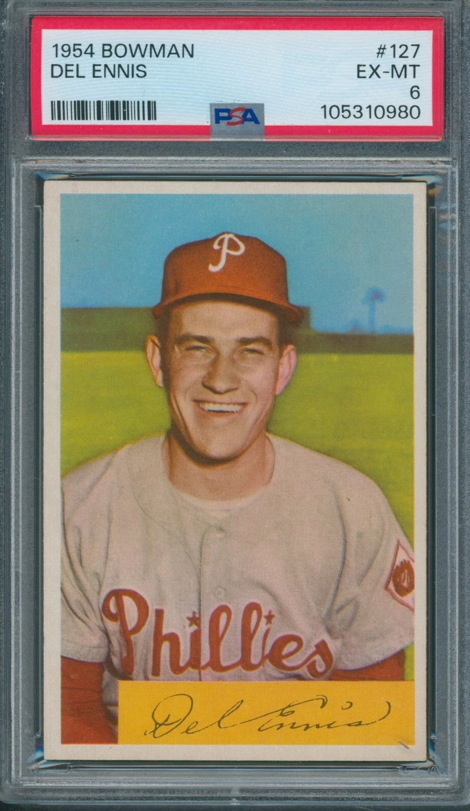 Del Ennis trading card