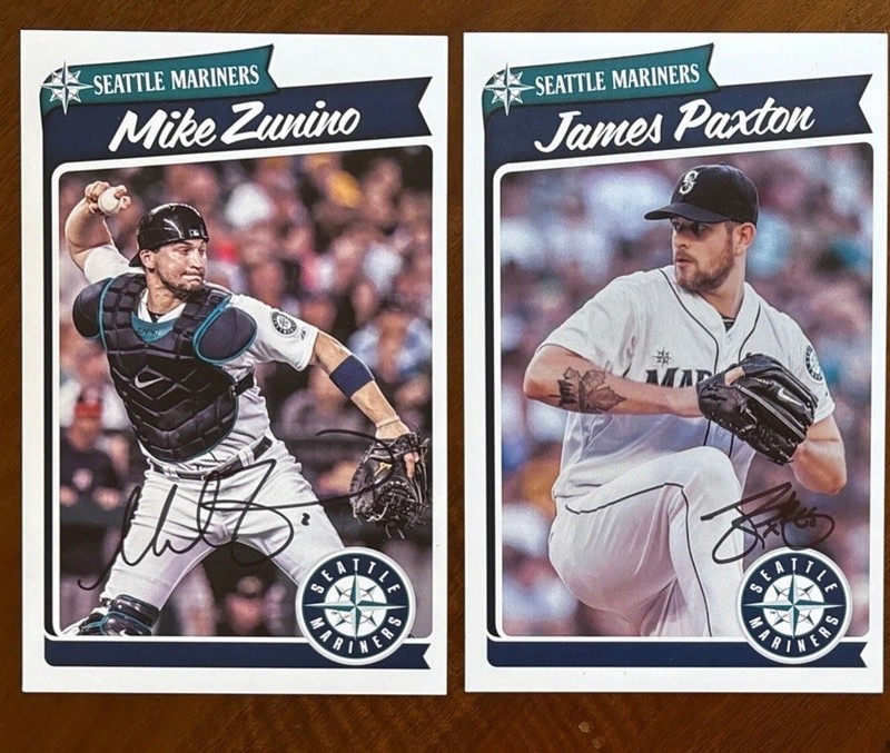 MLB Mike Zunino James Paxton Seattle Mariners Autographs 2017/2018