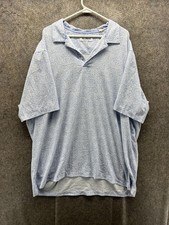 Tommy Bahama Bahama Coast Polo Shirt Mens 2XLT Blue Geometric Knit Casual