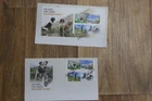 2015 AAT ANTARCTIC DOGS SAVED MACQUARIE ISLAND FDC COVER SET OF 2