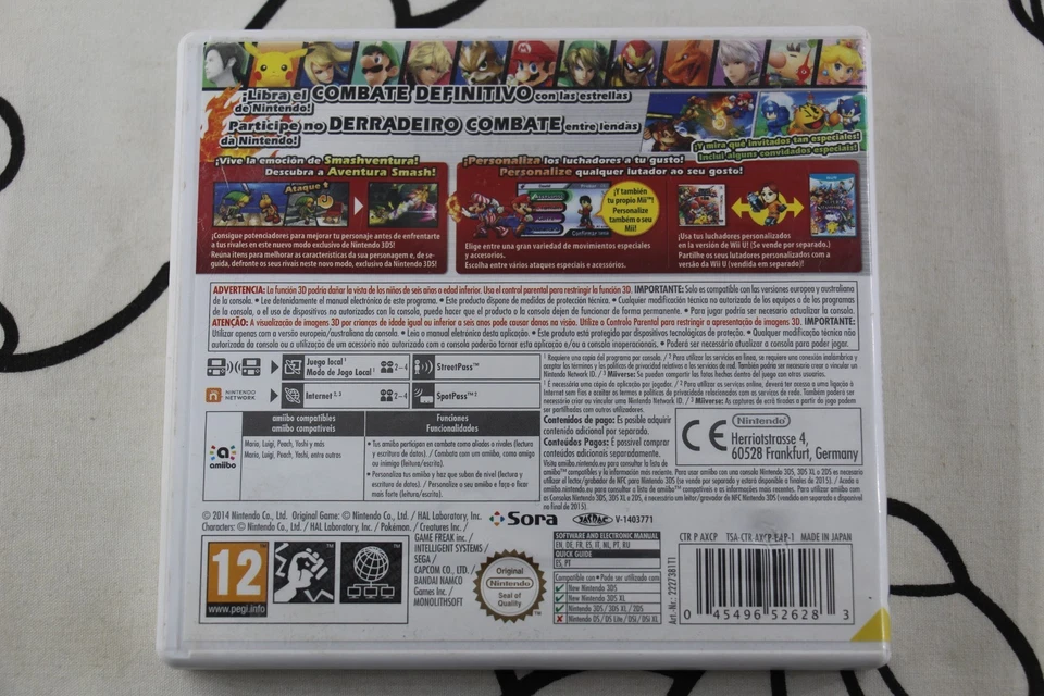 NINTENDO 3DS SUPER SMASH BROS FOR NINTENDO 3DS MUY BUEN ESTADO PAL ESPAÑA, foto 2 de 5