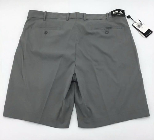 NWT RLX Ralph Lauren Men's Tailored Fit Performance Golf Shorts, Grey, Size 32W - Picture 3 of 4
